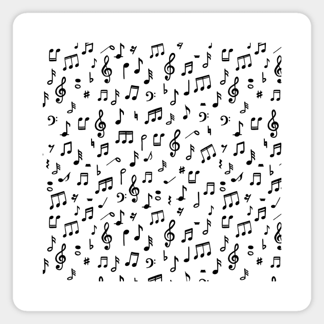 Music notes pattern Sticker by bigmomentsdesign